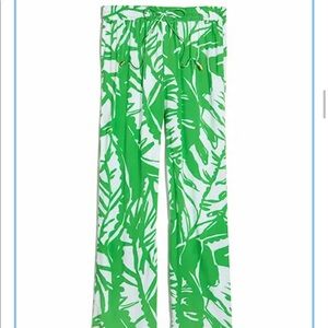 Lilly Pulitzer for Target Green Boom Boom Leaf Print Pants